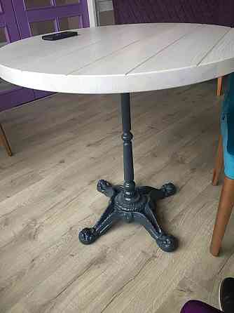 Опора для столу із чавуну Сен-Тропе Н 725 мм. Хрестоподібна чавунна опора для столу. Dnipro