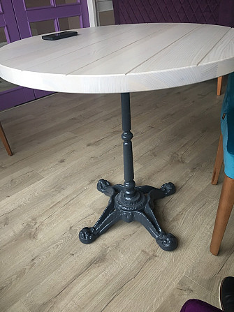 Опора для столу із чавуну Сен-Тропе Н 725 мм. Хрестоподібна чавунна опора для столу. Дніпро - зображення 1