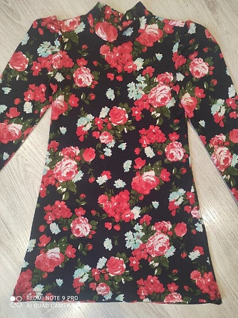 Платье прямое принт цветы, Mari&Maks, на рост 134 Бориспіль - зображення 2