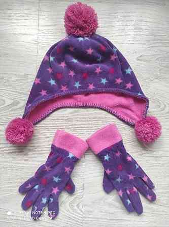 Флисовый набор шапка перчатки M&S, на 6-8 лет Boryspil'