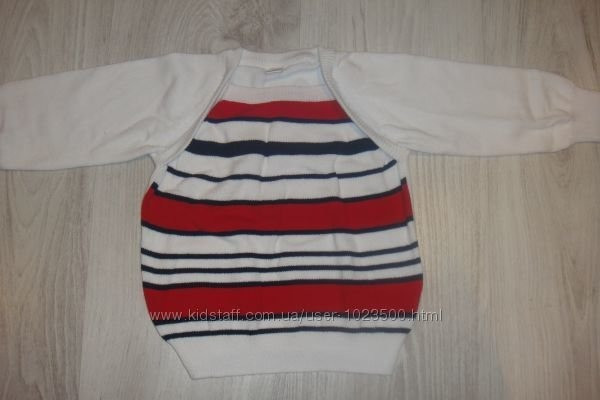 Продам симпатичный свитерок-полосатик на девочку, рост 74 Бориспіль - изображение 1