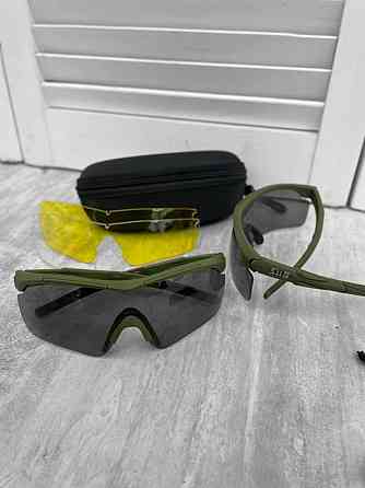 Тактичні очки із змінними лінзами (жовті, чорні та прозорі) Kiev