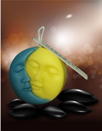 Декоративна Свічки ручної роботи "Сонце і місяць"  - изображение 1
