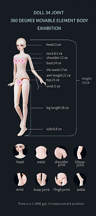 BJD кукла 62 см шарнирная кукла Вінниця - зображення 2