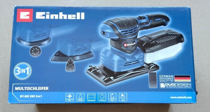 Продаю шлифовальную машину Einhell BT-MS 200 3in1 Київ - изображение 2