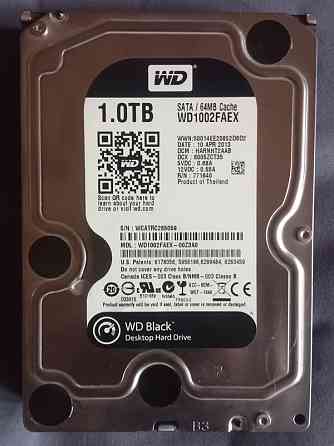 Продам жорсткий диск Western Digital Black 1TB 7200rpm 64MB WDC WD1002FAEX Київ