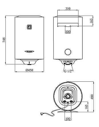Бойлер Ariston PRO1 R 80V 1, 5K PL DRY. Харків