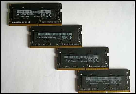 Оперативная Динамическая Плата ОЗУ 4ГБ Micron Crucial DDR4 2400MHz RAM DRAM 4GB CL17 17-17-17-39 Запоріжжя