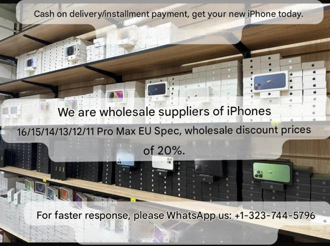 Sales promo : 20% Discount on Installment Wholesale suppliers of iPhones 16/ 15 /14/ 13 / 12 /11 Берегомет - зображення 1