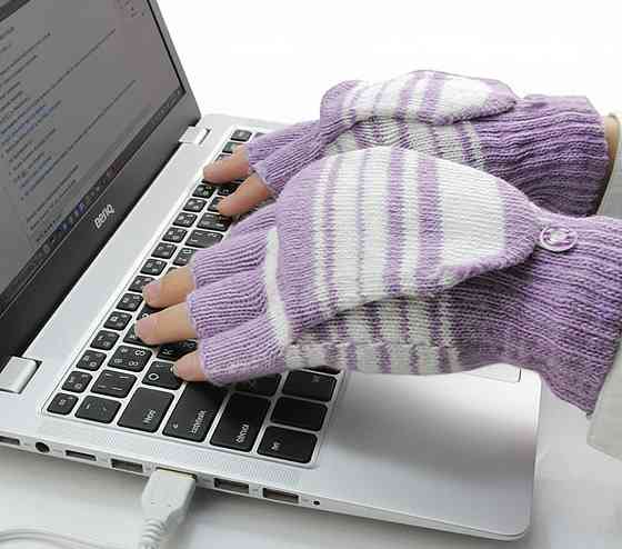 Теплые геймерские перчатки с USB-подогревом Київ