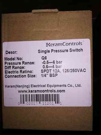 Датчики реле тиску серія Q від компанії Keram Controls & Equipments Co., Ltd. Київ