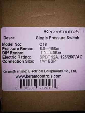 Датчики реле тиску серія Q від компанії Keram Controls & Equipments Co., Ltd. Київ