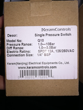 Датчики реле тиску серія Q від компанії Keram Controls & Equipments Co., Ltd. Київ - зображення 5