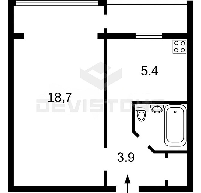 № 260075 Продаж 1-кімнатної квартири поруч з метро «Політехнічний інститут» Київ - зображення 17