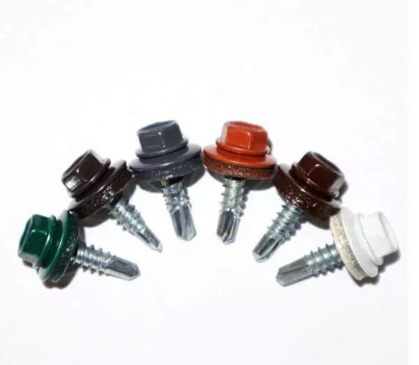 Саморіз по металу з шайбою пофарбований 4, 8 х 19 мм 100шт. Чернігів - зображення 1