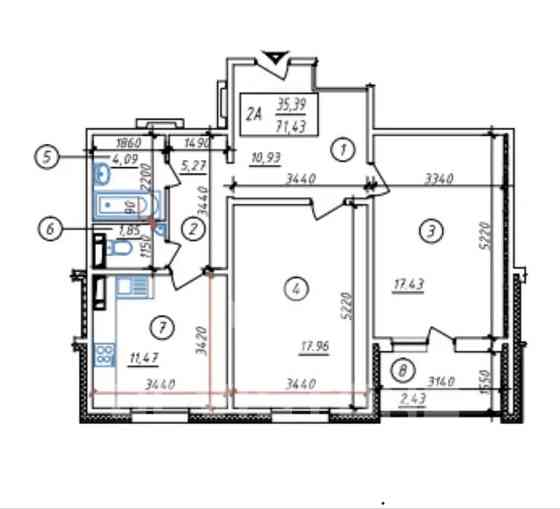 №260086 Оренда 2-х кімнатної квартири в ЖК "Крістер Град" Київ