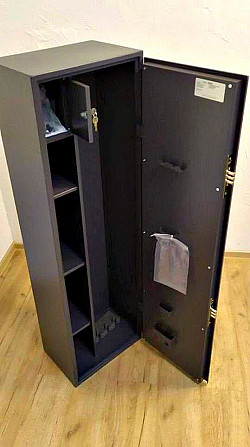 Оружейный сейф шкаф на 3 ствола бу 1400 x 430 x 280 мм Білопілля - зображення 2