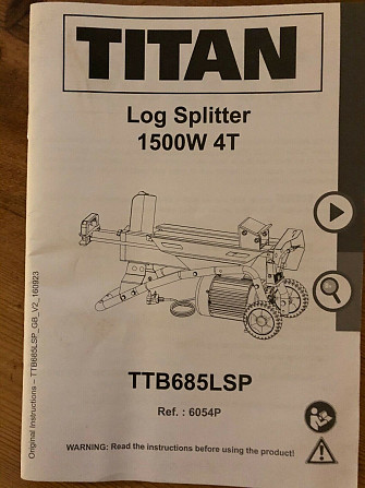 Дровокол TITAN TTB685LSP гидравлический горизонтальный Білопілля - зображення 6