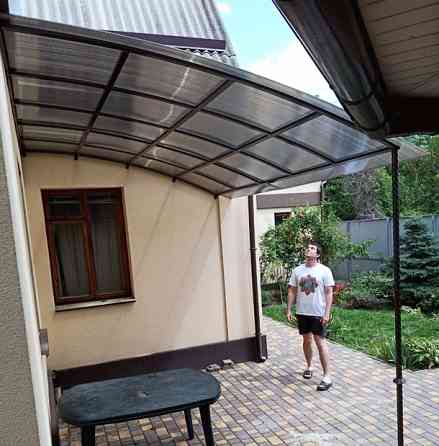 Навес над входом, навес над машиной - любые размеры и конструкция, с установкой Київ