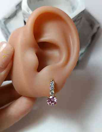 Сережки з камінчиком Б/У xuping (під золото) Кривий Ріг