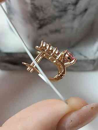 Сережки з камінчиком Б/У xuping (під золото) Кривий Ріг