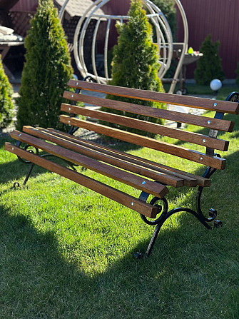 Садова лавка з наурального екологічного дуба Черкаси - зображення 2