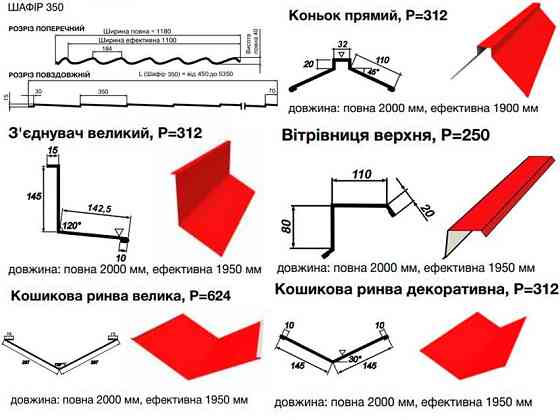 Розпродаж! Залишки. Металочерепиця Прушиньскі Шафір ПурМат RAL8017. Арселор Міттал за закупівельною Київ