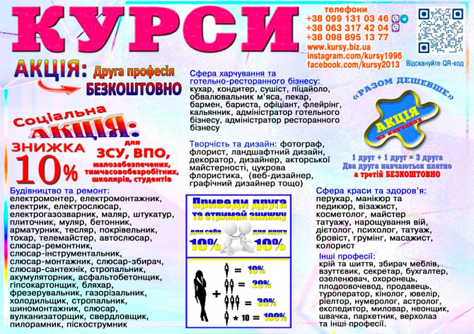 Курси друга професія безкоштовно диплом та сертифікат Київ - изображение 1